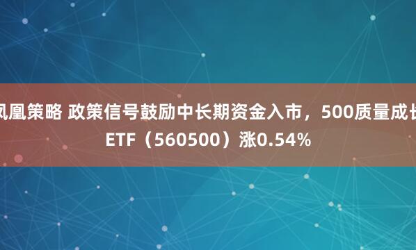凤凰策略 政策信号鼓励中长期资金入市，500质量成长ETF（560500）涨0.54%