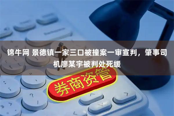 锦牛网 景德镇一家三口被撞案一审宣判，肇事司机廖某宇被判处死缓